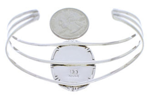 Multicolor Silver Native American Village Design Cuff Bracelet MX27454